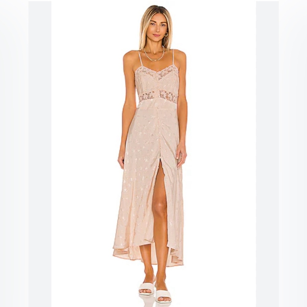NEW Astr The Label Dream Catcher Dress XS Vintage Cream / Light Pink Color